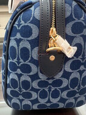 Coach Rowan Satchel Bag In Signature Denim Canvas NWT CY699